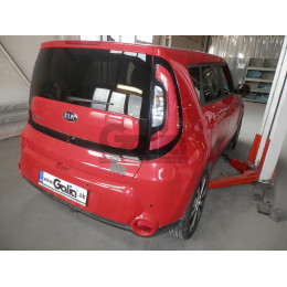 K041C GALIA Полностью оцинкованный фаркоп на Kia Soul 2014-2019. Подрозетник убирается за бампер. Тип шара: C (горизонтальный съемный). Установка без снят