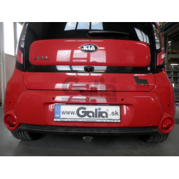 K041C GALIA Полностью оцинкованный фаркоп на Kia Soul 2014-2019. Подрозетник убирается за бампер. Тип шара: C (горизонтальный съемный). Установка без снят