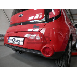 K041C GALIA Полностью оцинкованный фаркоп на Kia Soul 2014-2019. Подрозетник убирается за бампер. Тип шара: C (горизонтальный съемный). Установка без снят