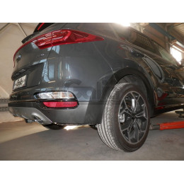 K046A GALIA Полностью оцинкованный фаркоп на Kia Sportage IV рестайл 2018-2022, в т.ч. GT Line. Тип шара: A. Установка без выреза бампера. Нагрузки: 2200/100 кг, масса 
