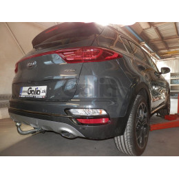K046A GALIA Полностью оцинкованный фаркоп на Kia Sportage IV рестайл 2018-2022, в т.ч. GT Line. Тип шара: A. Установка без выреза бампера. Нагрузки: 2200/100 кг, масса 