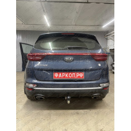 K046A GALIA Полностью оцинкованный фаркоп на Kia Sportage IV рестайл 2018-2022, в т.ч. GT Line. Тип шара: A. Установка без выреза бампера. Нагрузки: 2200/100 кг, масса 