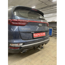 K046A GALIA Полностью оцинкованный фаркоп на Kia Sportage IV рестайл 2018-2022, в т.ч. GT Line. Тип шара: A. Установка без выреза бампера. Нагрузки: 2200/100 кг, масса 