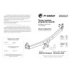 KMH-20-991422.00 PT GROUP Фаркоп на Kia Mohave 2020-. Необходима подрезка бампера. Тип шара: AV (вертикально-съемный с ключом). Нагрузки: 2000/100 кг, масса фаркопа 19,5 кг (без электрики в комплекте)