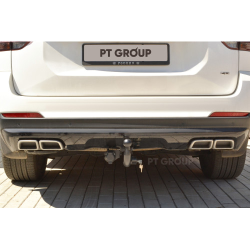 KMH-20-991422.00 PT GROUP Фаркоп на Kia Mohave 2020-. Необходима подрезка бампера. Тип шара: AV (вертикально-съемный с ключом). Нагрузки: 2000/100 кг, масса фаркопа 19,5 кг (без электрики в комплекте)