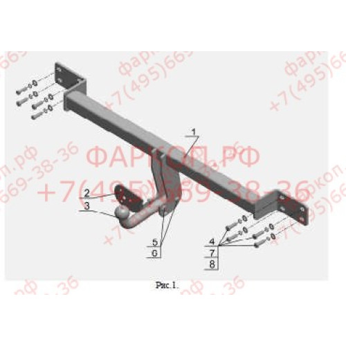 LF 01 AVTOS Фаркоп на Lifan Solano 2010-2021, Lifan 620 2010-2021. Необходима подрезка бампера. Тип шара: A. Нагрузки: 750/50 кг, масса фаркопа 12,5 кг (без электрики в комплекте)