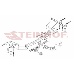 M-355 STEINHOF Фаркоп на Citroen C-Crosser 2007-2012, Mitsubishi Outlander XL 2007-2012, Peugeot 4007 2007-2012. Требуется подрезка бампера. Тип шара: AH (горизонтальное быстросъемное кр