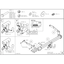 M149C GALIA Полностью оцинкованный фаркоп на Mazda CX-60 2022-, Mazda CX-80 2024-. Подрозетник убирается за бампер. Тип шара: C (горизонтальный съемный). Невидимы