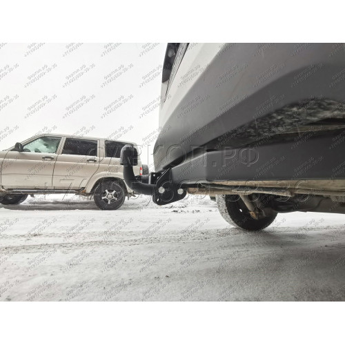 H.N22.A HALTY Фаркоп на Nissan AD Y12 2WD/4WD 2006-, Nissan NV150 2006-2021, Nissan Wingroad 2005-2018, Mazda Familia Van Y12 2007-2018, Mitsubishi Lancer Cargo 2008-2019 без подрезки бампера. Тип шара: A. Нагрузки: 750/75 кг, масса фаркопа 15,6 кг