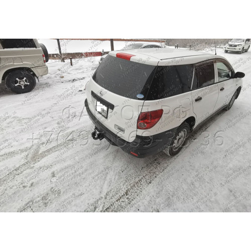 H.N22.A HALTY Фаркоп на Nissan AD Y12 2WD/4WD 2006-, Nissan NV150 2006-2021, Nissan Wingroad 2005-2018, Mazda Familia Van Y12 2007-2018, Mitsubishi Lancer Cargo 2008-2019 без подрезки бампера. Тип шара: A. Нагрузки: 750/75 кг, масса фаркопа 15,6 кг