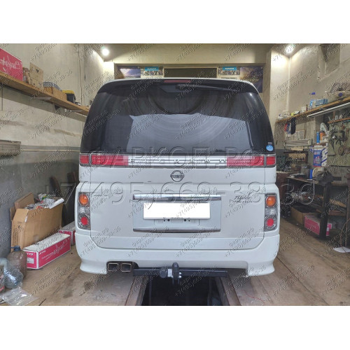 H.N25.A HALTY Фаркоп на Nissan Elgrand E51 2WD/4WD, кроме авто с обвесом 2002-2010 без подрезки бампера. Тип шара: A. Нагрузки: 750/75 кг, масса фаркопа 16,6 кг
