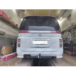 H.N25.A HALTY Фаркоп на Nissan Elgrand E51 2WD/4WD, кроме авто с обвесом 2002-2010 без подрезки бампера. Тип шара: A. Нагрузки: 750/75 кг, масса фаркопа 16,6 кг