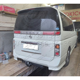 H.N25.A HALTY Фаркоп на Nissan Elgrand E51 2WD/4WD, кроме авто с обвесом 2002-2010 без подрезки бампера. Тип шара: A. Нагрузки: 750/75 кг, масса фаркопа 16,6 кг