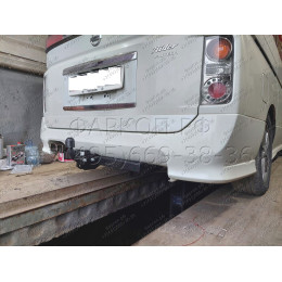 H.N25.A HALTY Фаркоп на Nissan Elgrand E51 2WD/4WD, кроме авто с обвесом 2002-2010 без подрезки бампера. Тип шара: A. Нагрузки: 750/75 кг, масса фаркопа 16,6 кг