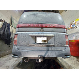 H.N25.A HALTY Фаркоп на Nissan Elgrand E51 2WD/4WD, кроме авто с обвесом 2002-2010 без подрезки бампера. Тип шара: A. Нагрузки: 750/75 кг, масса фаркопа 16,6 кг
