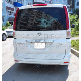 H.N29.A HALTY Фаркоп на Nissan Serena C25 2WD/4WD комплектация Highway Star 2005-2010. Требуется подрезка бампера. Тип шара: A. Нагрузки: 750/75 кг, масса фаркопа 15,5 кг