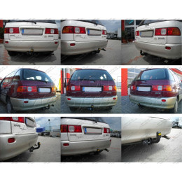 O 54 AUTO-HAK Фаркоп для Toyota Picnic 5 дверей 1996-2001, Toyota Ipsum 1995-2001, Toyota Avensis Verso 1995-2001. Требуется подрезка бампера. Тип шара: A. Нагрузки: 1500/60 кг, масса фарко