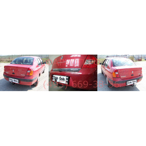 R083A GALIA Полностью оцинкованный фаркоп на Renault Symbol седан 2000-2008, 2008-2012. Тип шара: A. Установка без снятия и выреза бампера. Нагрузки: 1150/75 кг, масса фаркопа 12,75 кг