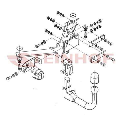 S-015 STEINHOF Фаркоп на Saab 9-3 седан/кабриолет 2002-2012, Cadillac BLS 2006-2010. Требуется подрезка бампера. Тип шара: AV (вертикальное быстросъемное крепление шара на ключе). Нагрузки: 1600/75 кг, масса фаркопа 14,4 кг (без электрики в комплекте)