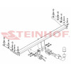 S-396 STEINHOF Фаркоп на Subaru Legacy Outback 1998-2004. Требуется подрезка бампера. Тип шара: AH (горизонтальное быстросъемное крепление шара на ключе). Нагрузки: 1800/75 кг, масса фаркопа 18,25 кг (без электрики в комплекте)