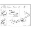 S081A GALIA Полностью оцинкованный фаркоп на Skoda Fabia хетчбек 2000-2007, 2007-2014. Подрозетник убирается за бампер. Тип шара: A. Невидимый вырез бампера. Нагрузки: 1200/50 кг, масса фаркопа 12,82 кг