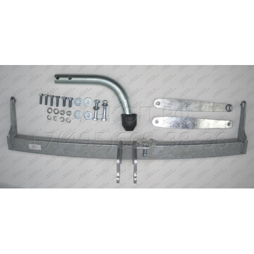 S081A GALIA Полностью оцинкованный фаркоп на Skoda Fabia хетчбек 2000-2007, 2007-2014. Подрозетник убирается за бампер. Тип шара: A. Невидимый вырез бампера. Нагрузки: 1200/50 кг, масса фаркопа 12,82 кг