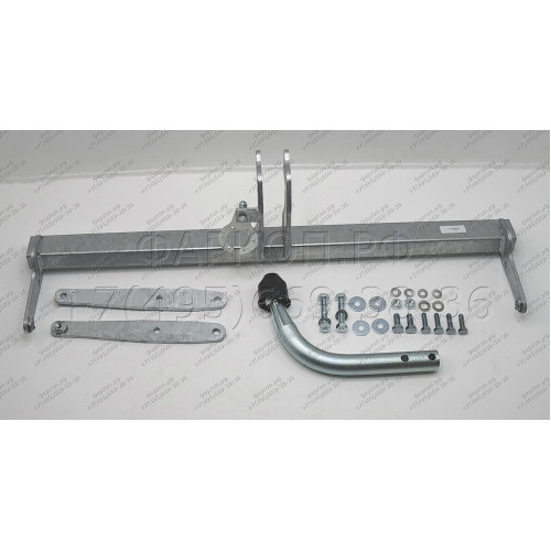 S081A GALIA Полностью оцинкованный фаркоп на Skoda Fabia хетчбек 2000-2007, 2007-2014. Подрозетник убирается за бампер. Тип шара: A. Невидимый вырез бампера. Нагрузки: 1200/50 кг, масса фаркопа 12,82 кг