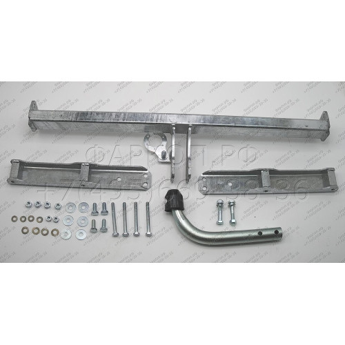 S088A GALIA Полностью оцинкованный фаркоп на Skoda Superb I 2002-2008, Volkswagen Passat B5 седан/универсал 1996-2005. Выхлопная труба с левой стороны. Подрозетник убирается за бампер. Тип шара: A. Невидимый вырез бампера. Нагрузки: 2100/85 кг, масса фарк