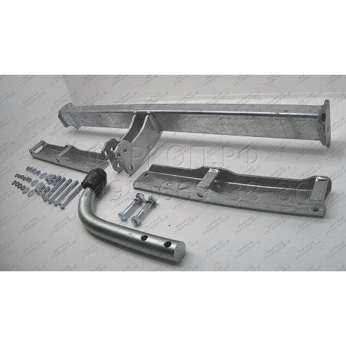 S088A GALIA Полностью оцинкованный фаркоп на Skoda Superb I 2002-2008, Volkswagen Passat B5 седан/универсал 1996-2005. Выхлопная труба с левой стороны. Подрозетник убирается за бампер. Тип шара: A. Невидимый вырез бампера. Нагрузки: 2100/85 кг, масса фарк