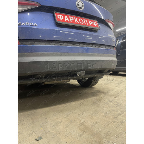 S120C GALIA Полностью оцинкованный фаркоп на Skoda Kodiaq 2WD, 4WD 2017-2023, 2023-. Тип шара: C (горизонтальный съемный). Невидимый вырез бампера. Нагрузки: 2600/140 кг, масса фаркопа 17,07 кг