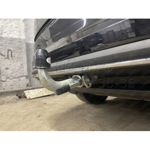 S120C GALIA Полностью оцинкованный фаркоп на Skoda Kodiaq 2WD, 4WD 2017-2023, 2023-. Тип шара: C (горизонтальный съемный). Невидимый вырез бампера. Нагрузки: 2600/140 кг, масса фаркопа 17,07 кг