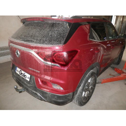 S138V GALIA Полностью оцинкованный фаркоп на KGM Korando 2023-, SsangYong Korando 2019-2023. Подрозетник убирается за бампер. Тип шара: AV (вертикальное быстросъемное