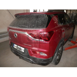 S138V GALIA Полностью оцинкованный фаркоп на KGM Korando 2023-, SsangYong Korando 2019-2023. Подрозетник убирается за бампер. Тип шара: AV (вертикальное быстросъемное
