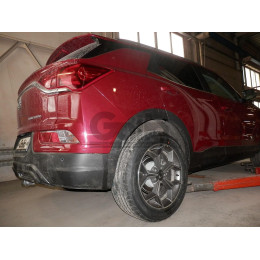 S138V GALIA Полностью оцинкованный фаркоп на KGM Korando 2023-, SsangYong Korando 2019-2023. Подрозетник убирается за бампер. Тип шара: AV (вертикальное быстросъемное