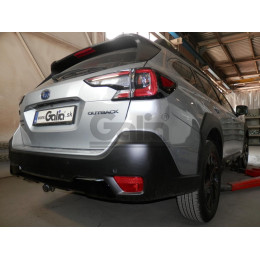 S141C GALIA Полностью оцинкованный фаркоп на Subaru Outback 2021-. Тип шара: C (горизонтальный съемный). Невидимый вырез бампера. Нагрузки: 2100/100 кг, масса ф