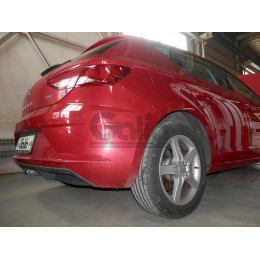 S146A GALIA Полностью оцинкованный фаркоп на SEAT Leon 2017-2020, 2020-. Подрозетник убирается за бампер. Тип шара: A. Установка без выреза бампера. Нагрузки: