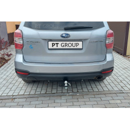 SBF-12-991122.00 PT GROUP Фаркоп на Subaru Forester 2013-2018 без подрезки бампера. Тип шара: E (легкосъемный шар под квадрат). Нагрузки: 2200/80 кг, масса фаркопа 18,7 кг (