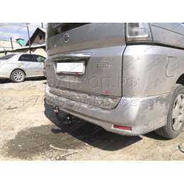 H.N29.A HALTY Фаркоп на Nissan Serena C25 2WD/4WD комплектация Highway Star 2005-2010. Требуется подрезка бампера. Тип шара: A. Нагрузки: 750/75 кг, масса фаркопа 15,5 кг