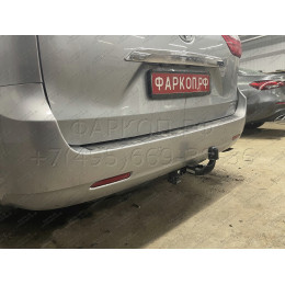 T-205 STEINHOF Фаркоп на Toyota Sienna, в т.ч.4x4 2011-2018 без подрезки бампера. Тип шара: AH (горизонтальное быстросъемное крепление шара на ключе). Нагрузки: 180