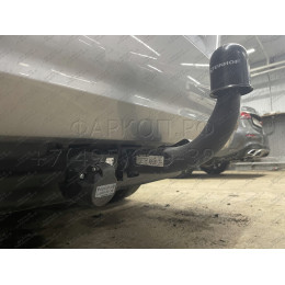 T-205 STEINHOF Фаркоп на Toyota Sienna, в т.ч.4x4 2011-2018 без подрезки бампера. Тип шара: AH (горизонтальное быстросъемное крепление шара на ключе). Нагрузки: 180