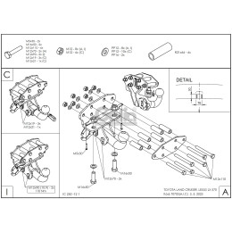 T070C GALIA Полностью оцинкованный фаркоп на Toyota Land Cruiser 200 2008-2021, Lexus LX 2008-2021. Тип шара: C (горизонтальный съемный). Невидимый вырез бампера. Нагрузк