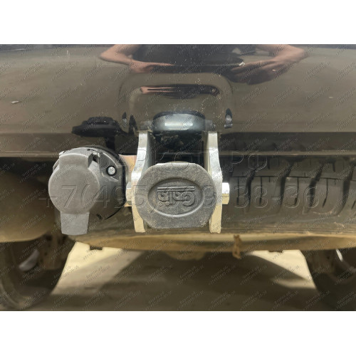 T070C GALIA Полностью оцинкованный фаркоп на Toyota Land Cruiser 200 2008-2021, Lexus LX 2008-2021. Тип шара: C (горизонтальный съемный). Невидимый вырез бампера. Нагрузки: 3500/140 кг, масса фаркопа 8,97 кг