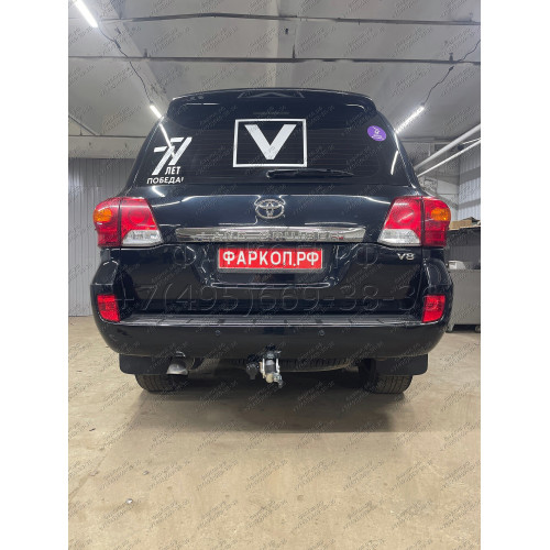 T070C GALIA Полностью оцинкованный фаркоп на Toyota Land Cruiser 200 2008-2021, Lexus LX 2008-2021. Тип шара: C (горизонтальный съемный). Невидимый вырез бампера. Нагрузки: 3500/140 кг, масса фаркопа 8,97 кг