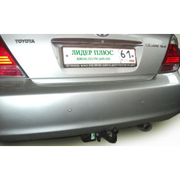 T104-A Лидер-плюс ТСУ для Toyota Camry седан 2002-2006 без выреза бампера. Нагрузки: 1300/75 кг, масса фаркопа 20,86 кг (без электрики в комплекте)