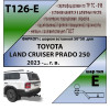 T126-E Лидер-плюс ТСУ для Toyota Land Cruiser Prado 250 2023- без выреза бампера. Тип шара: E. Нагрузки: 1500/100 кг, масса фаркопа 11 кг (без электрики в комплекте)