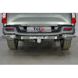 TCU00166 ТСС Распродажа! Фаркоп оцинкованный на Great Wall Wingle 7 2020- с накладкой с надписью Wingle без подрезки бампера. Тип шара: E (шаровый узел под амер