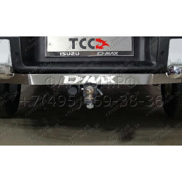 TCU00293 ТСС Фаркоп на Isuzu D-MAX 2020- с накладкой с надписью D-MAX без подрезки бампера. Тип шара: E (шаровый узел под американский квадрат). Нагрузки: 2500
