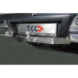 TCU00349 ТСС Распродажа! Фаркоп оцинкованный на Dongfeng DF6 2.3D AT Luxury 2022- с накладкой с надписью DongFeng. Тип шара: F. Нагрузки: 1500/100 кг