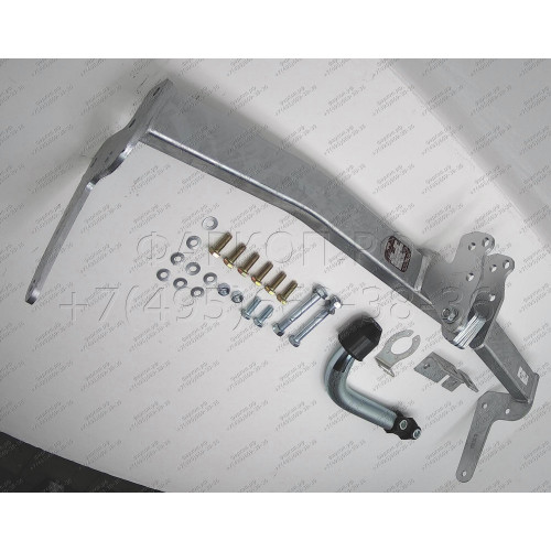 V061A GALIA Полностью оцинкованный фаркоп на Volvo S40 седан 2000-2004, Volvo V40 универсал 2000-2004. Тип шара: A. Подрезка бампера. Нагрузки: 1400/75 кг, масса фаркопа 16,01 кг