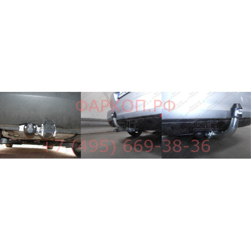 V066C GALIA Полностью оцинкованный фаркоп на Volksawgen Jetta 2005-2010, Volkswagen Golf V универсал 2007-2008, Golf VI универсал 2008-2013. Подрозетник убирается за бампер. Тип шара: C (горизонтальный съемный). Невидимый вырез бампера. Нагрузки: 1600/75 